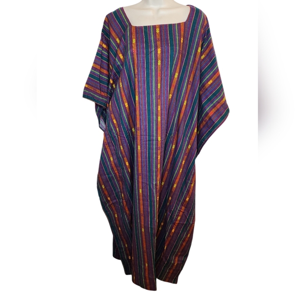 Dresses & Skirts - Handmade Multicolor Caftan Mumu Dress | Sustainable Repurposed | One Size NWT